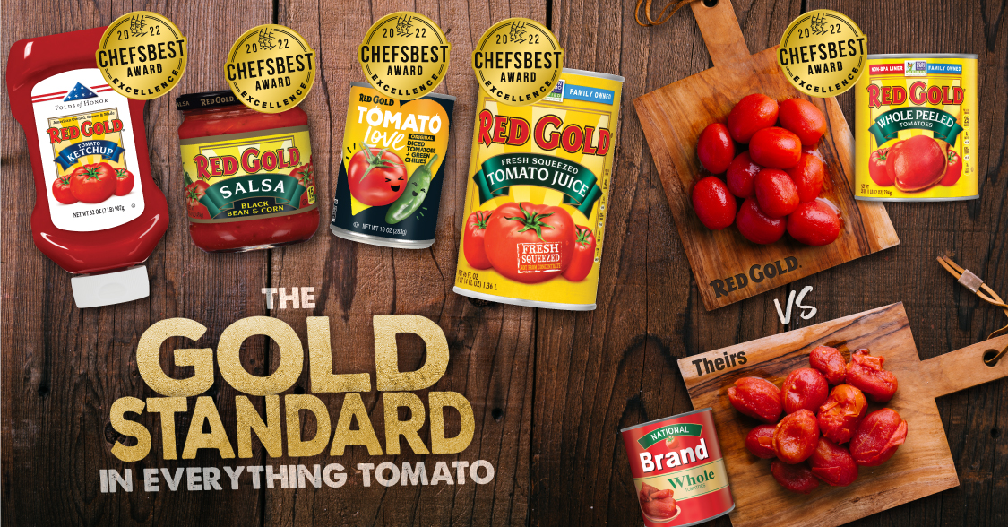 Image of Red Gold products with Tomatoes