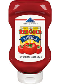 Image of Red Gold Folds of Honor Ketchup 20 ounce bottle