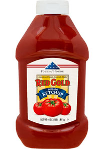 Image of Red Gold Folds of Honor Ketchup 64 ounce bottle