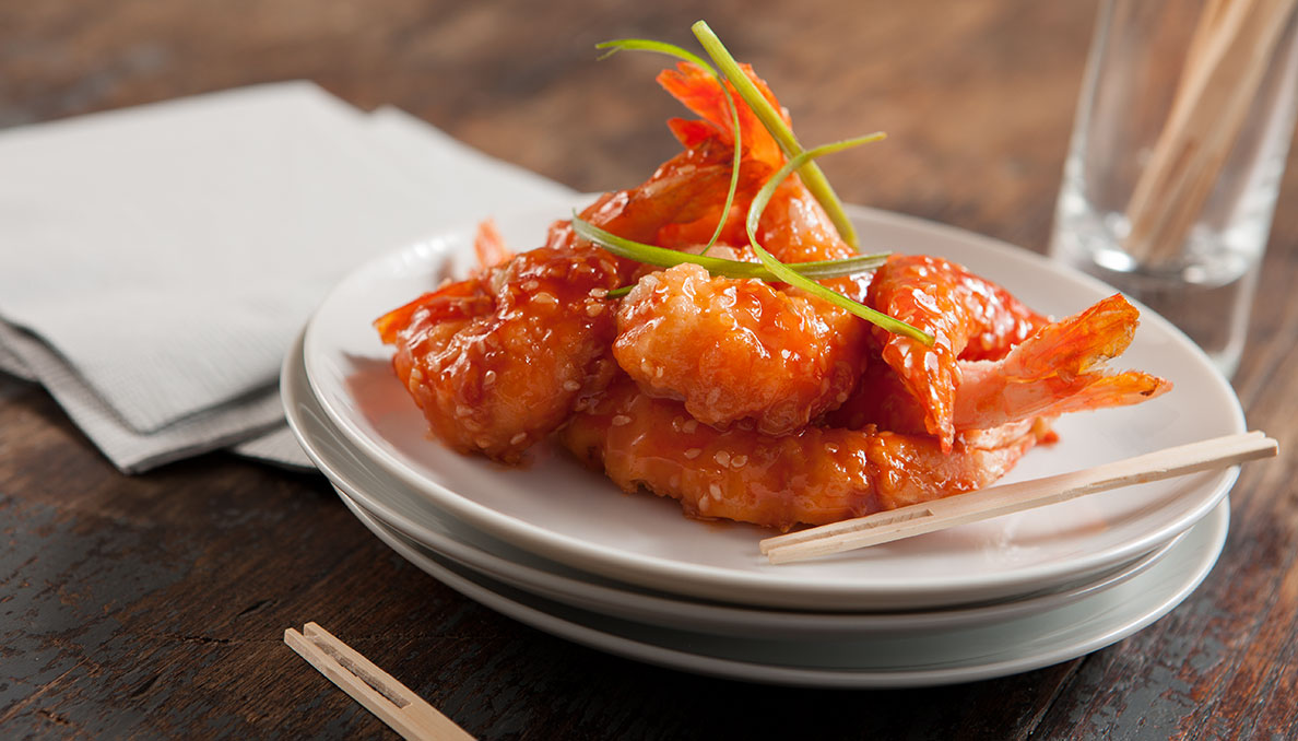 Chinese Ginger Shrimp Plated