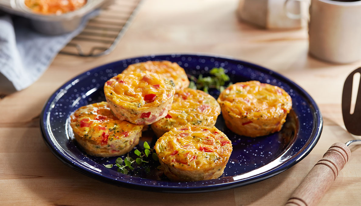 Crustless Broccoli & Cheddar Mini Quiches