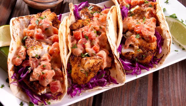 Fish Tacos with LIme Cilantro Aioli