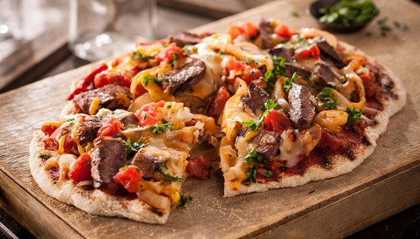 Grilled Cheesesteak Pizza