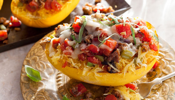 Italian Spaghetti Squash Boats