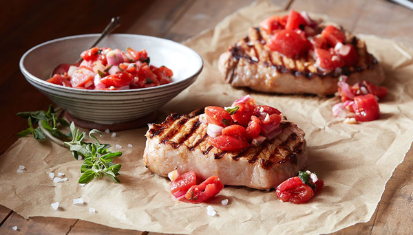 Pork Chops with Tomato Relish