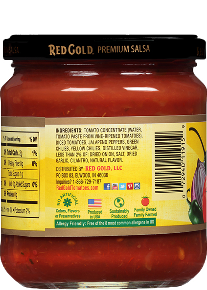Medium Salsa 15.5 oz | Balanced Tex-Mex Flavor | Red Gold