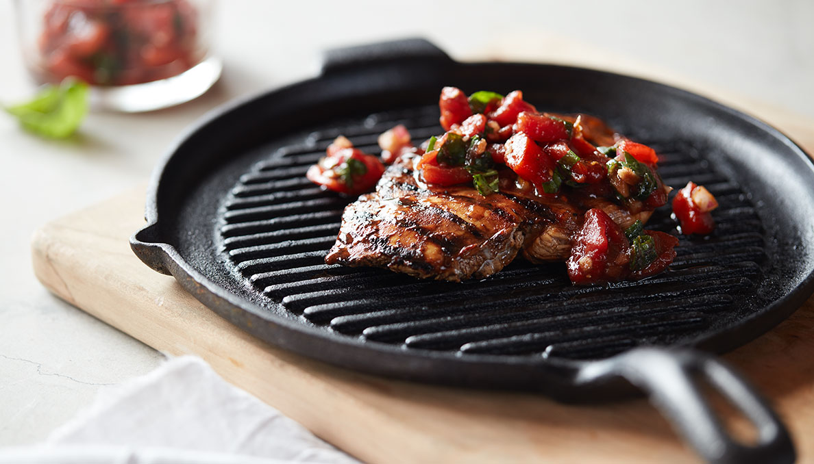 Red Gold Grilled Chicken Bruschetta