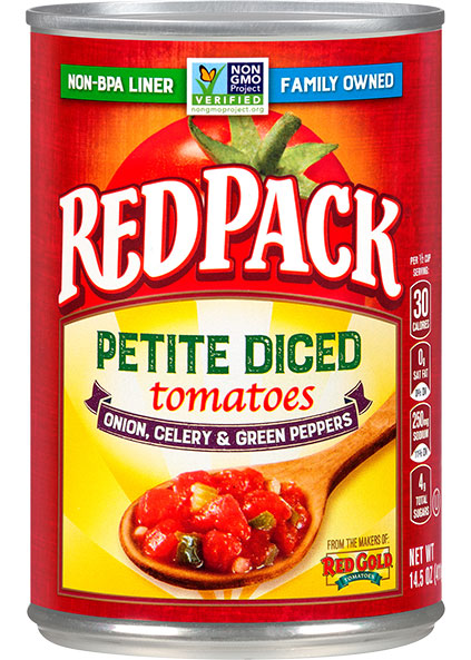 Image of Petite Diced Tomatoes with Green Pepper, Celery & Onion 14.5 oz